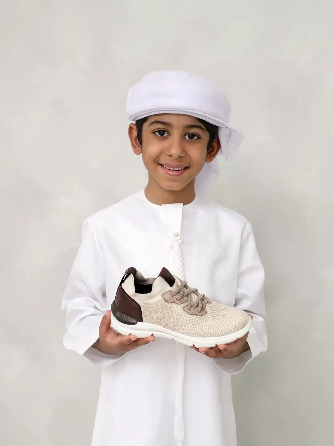Kids Smart Casual Sneakers In Knitted Upper